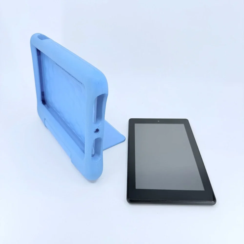 Bundle Amazon‎ Fire 7 9th Gen Tablet 16GB Black with Blue Protective Case